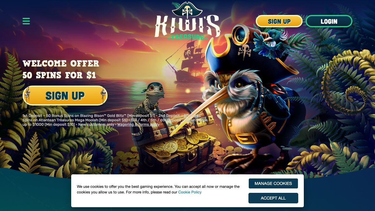 Kiwi Treasure Casino screenshot
